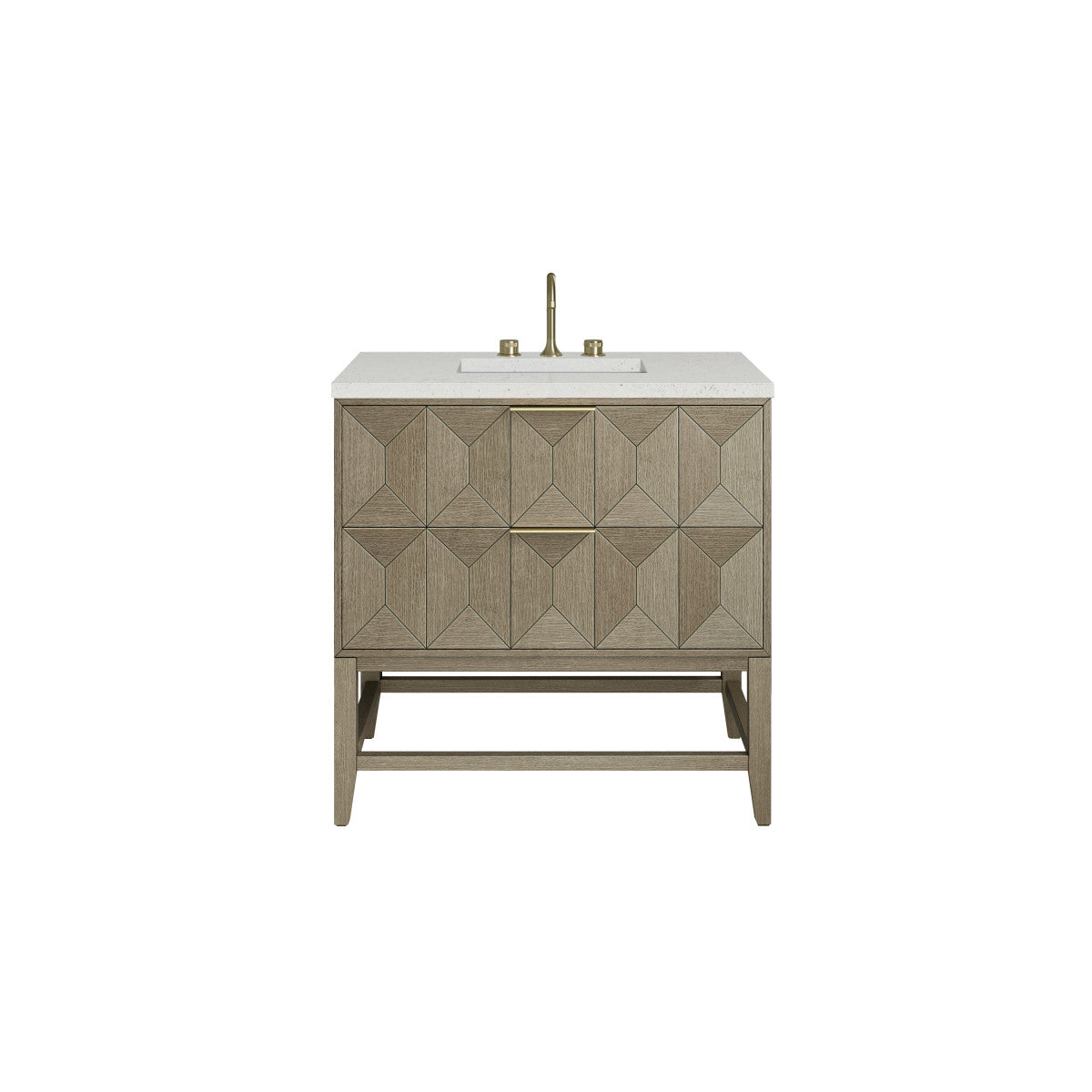 Emmeline 36" Single Vanity Cabinet, Pebble Oak