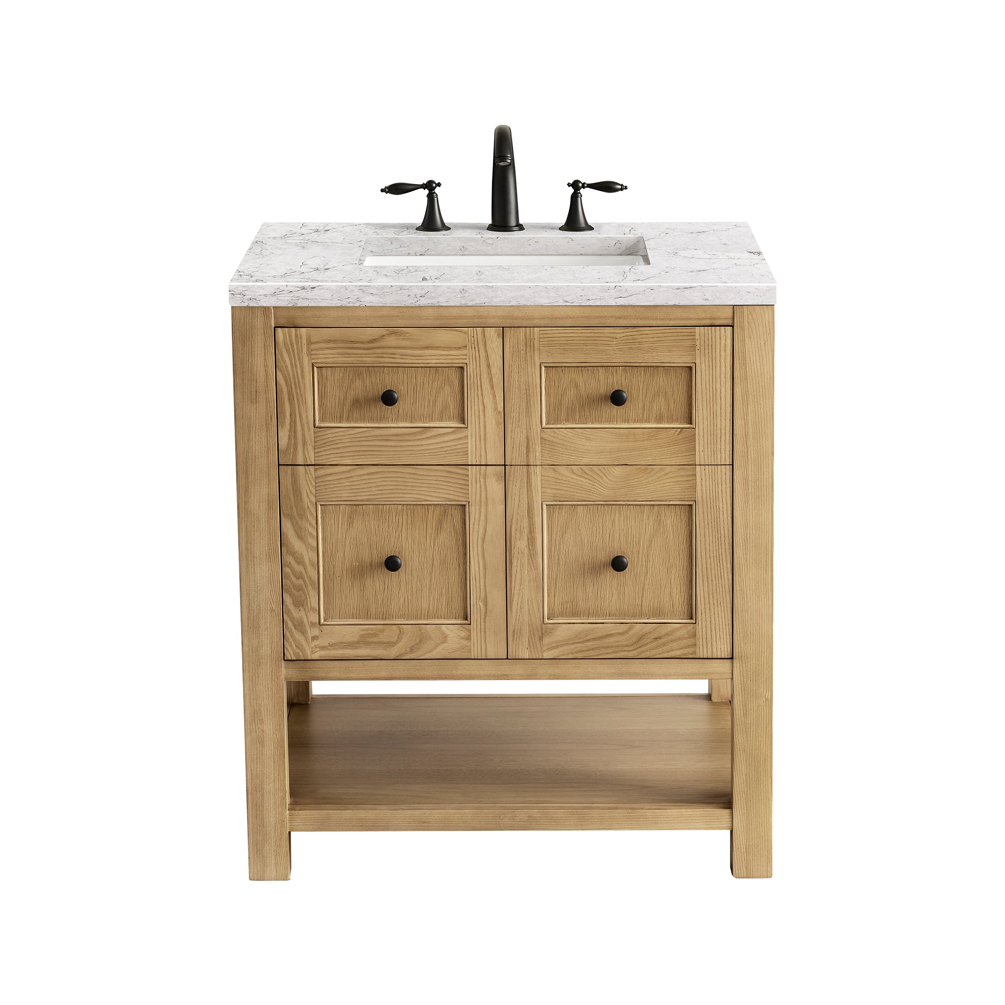 James Martin Breckenridge 30" Single Vanity in Light Natural Oak with 3cm Countertop