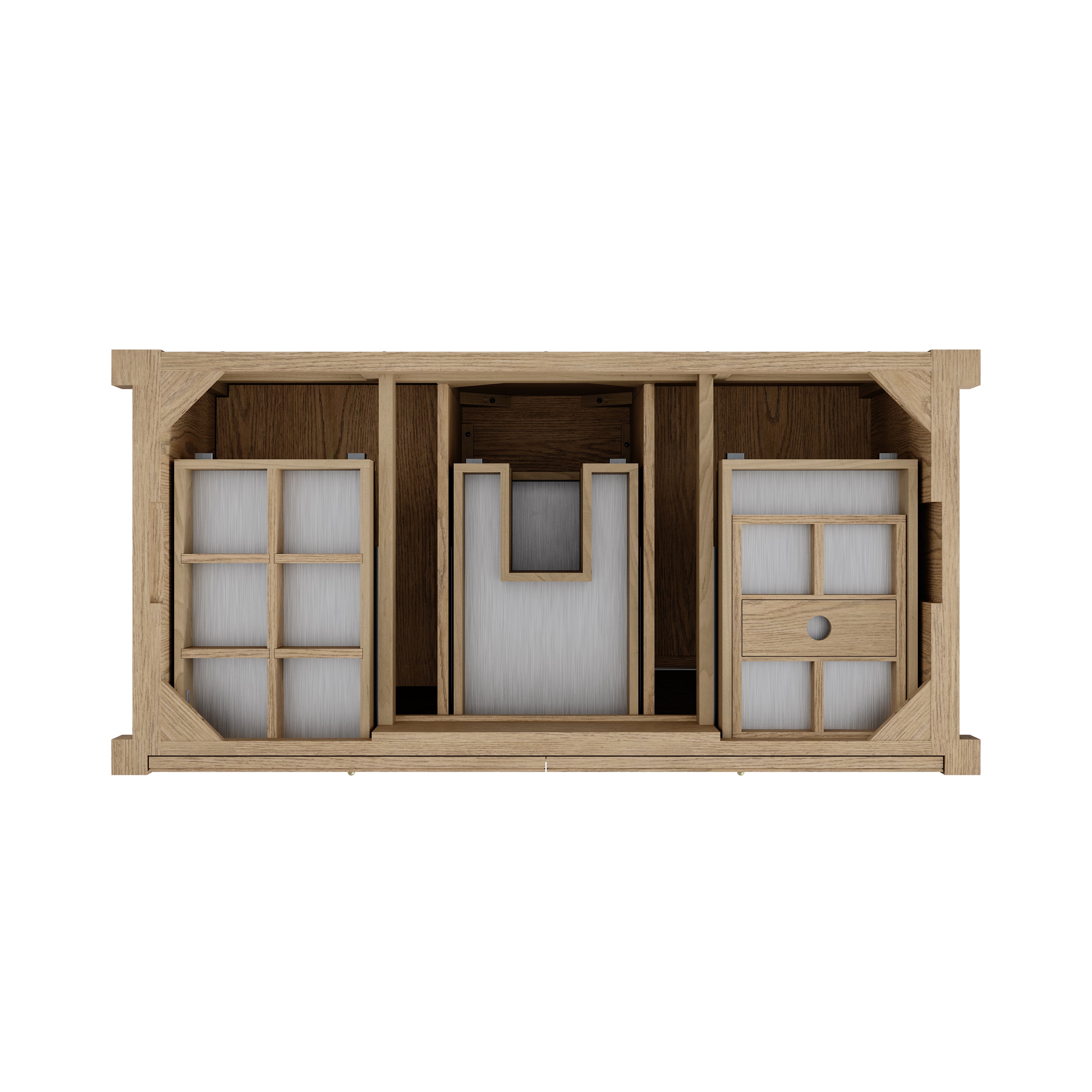 James Martin Kinnsden 48" Single Vanity in Weathered Oak with 3cm Countertop and FreePower Wireless Charger