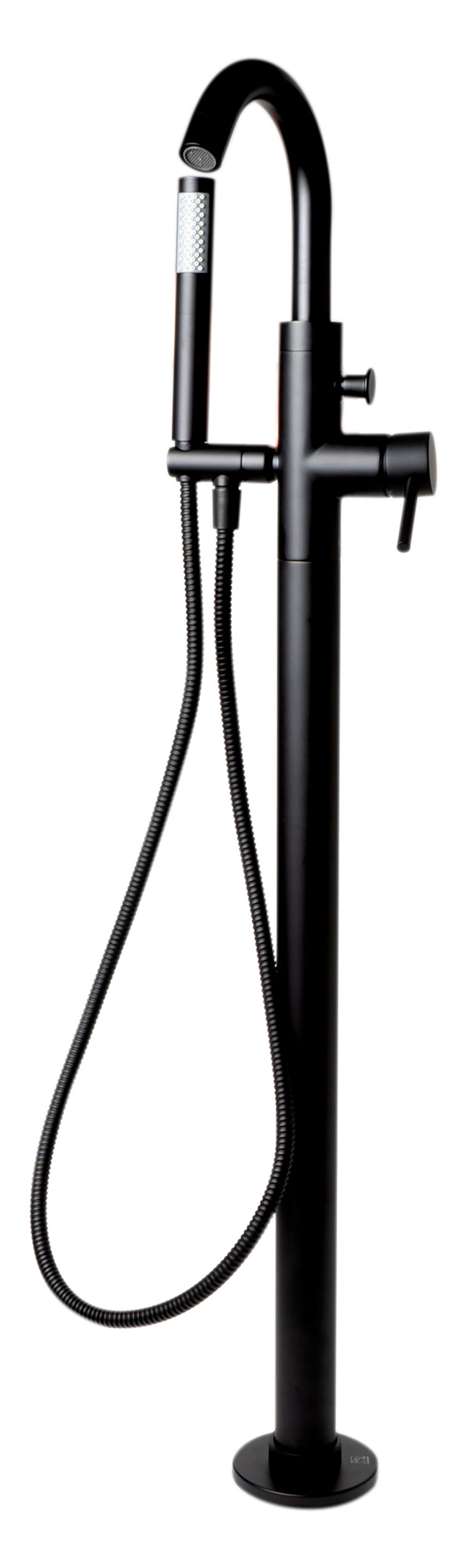 ALFI brand AB2534 Single Lever Floor Mounted Tub Filler Mixer w Hand Held Shower Head