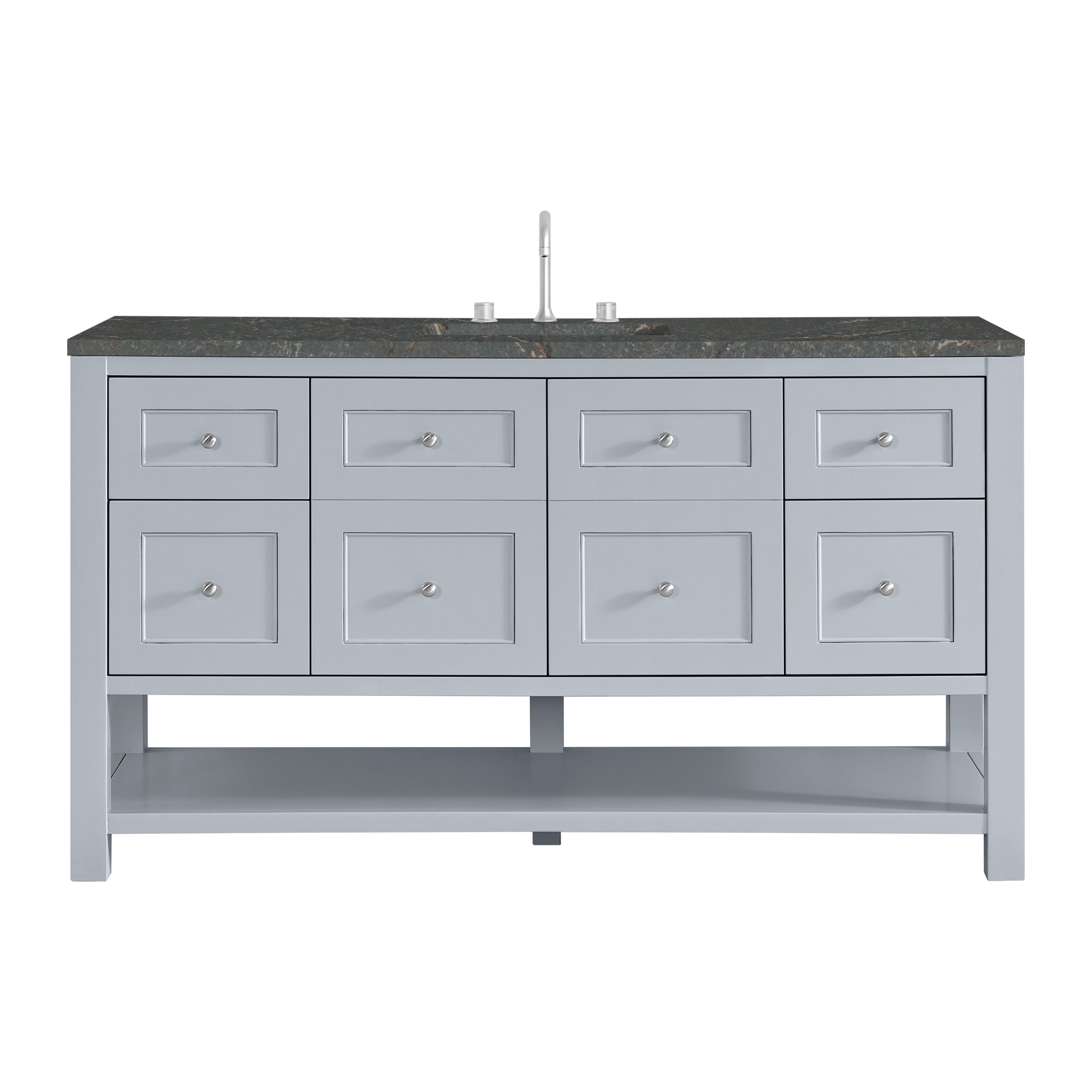 James Martin Breckenridge 60" Single Vanity in Serenity Blue with 3cm Countertop
