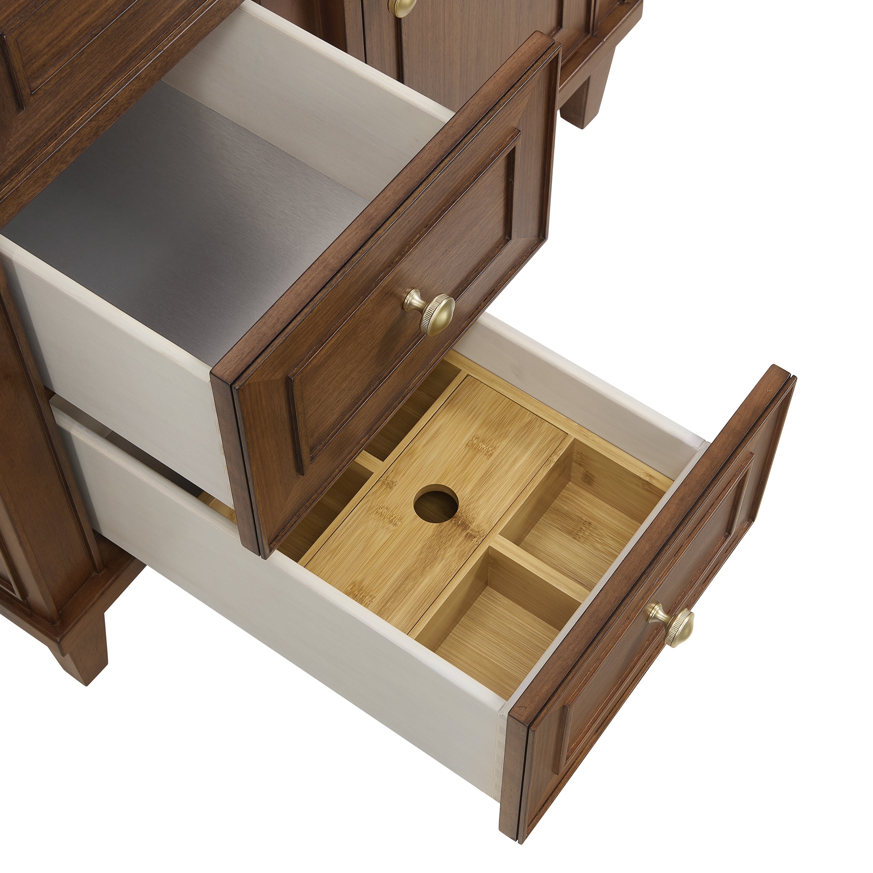 James Martin Lorelai 36" Single Vanity in Mid-Century Walnut with 3cm Countertop