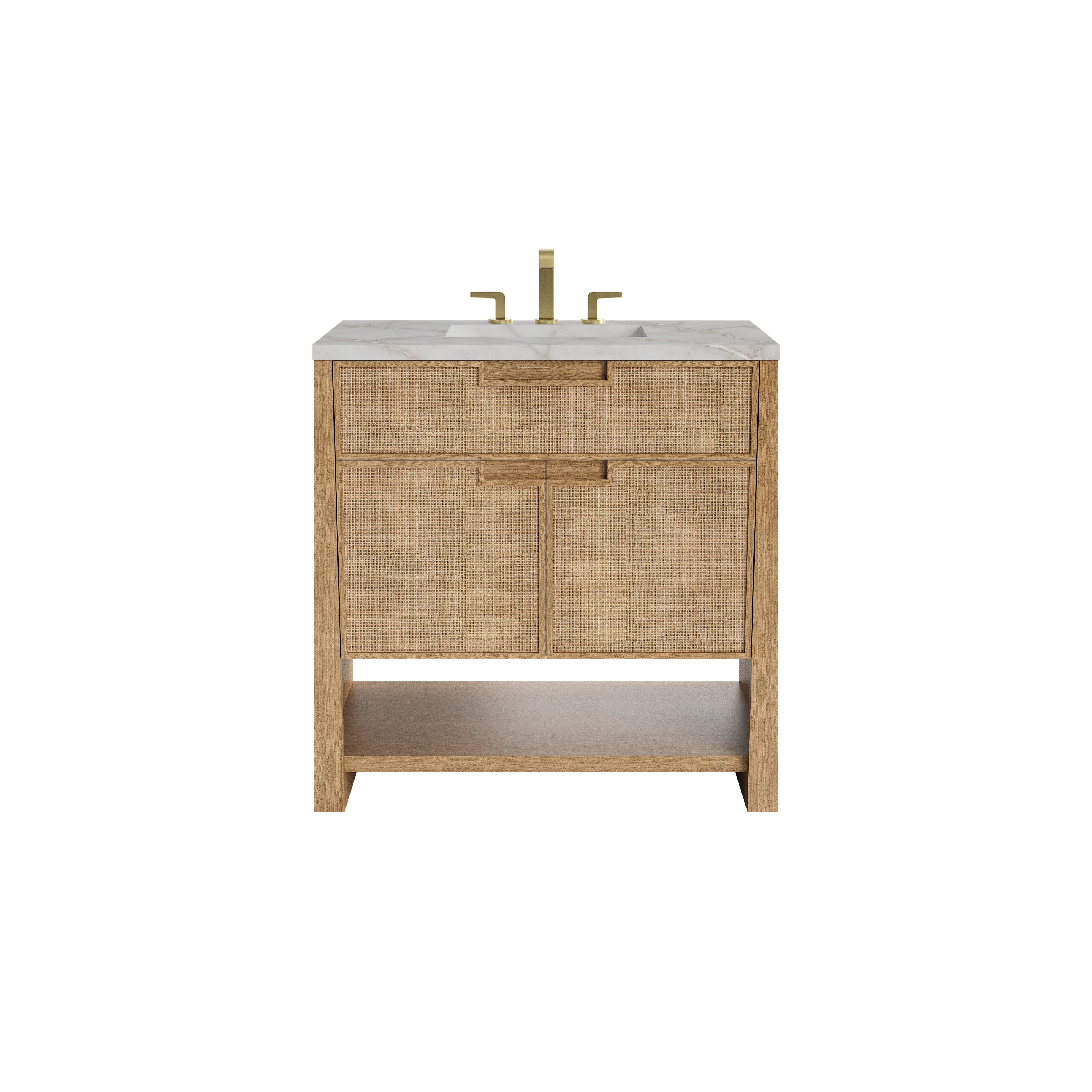 James Martin Solene 36" Single Vanity in Seaside Oak with 3cm Countertop