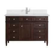 James Martin Brittany 48" Single Vanity in Burnished Mahogany with 3cm Countertop