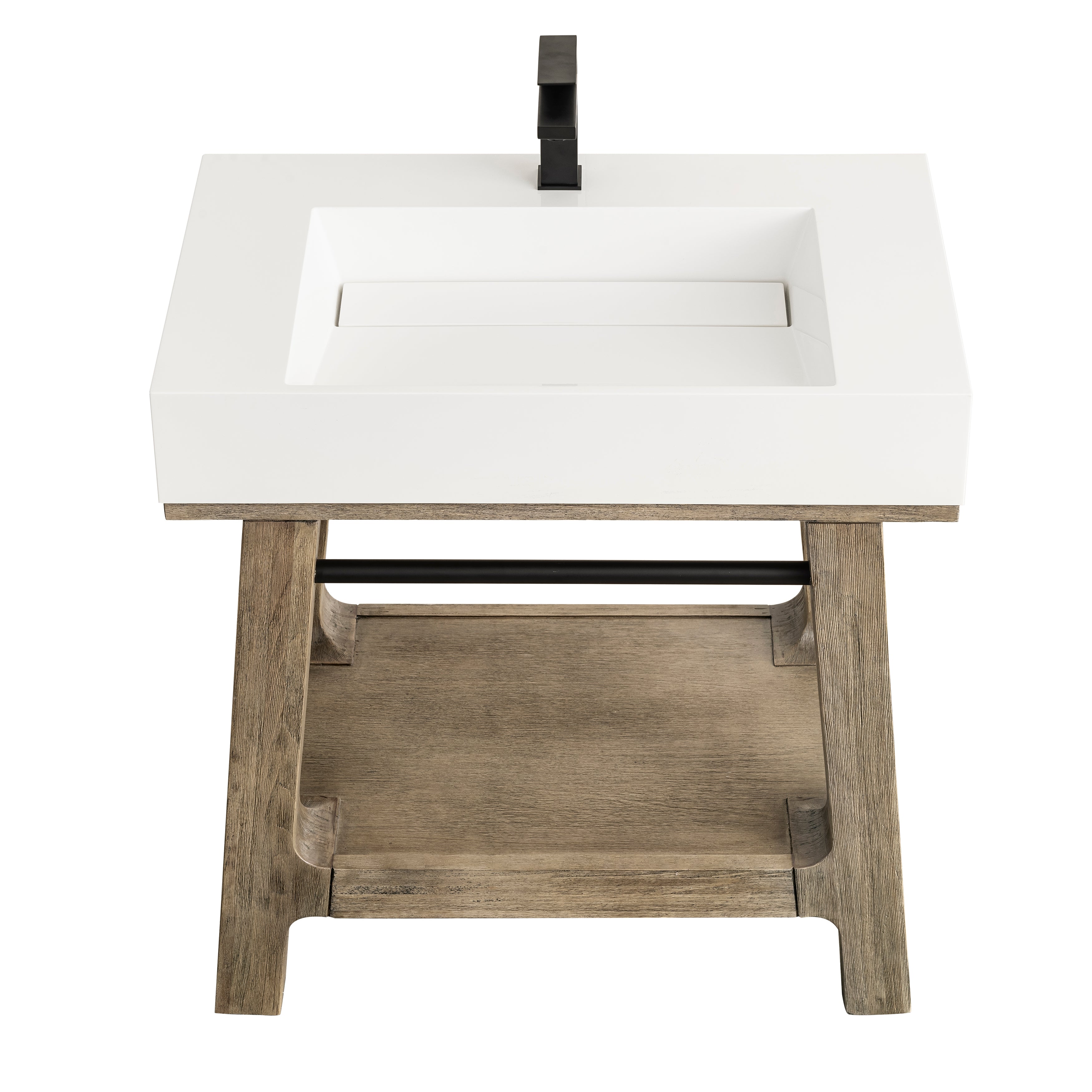 James Martin Auburn 31.5" Single Weathered Timber Sink Console