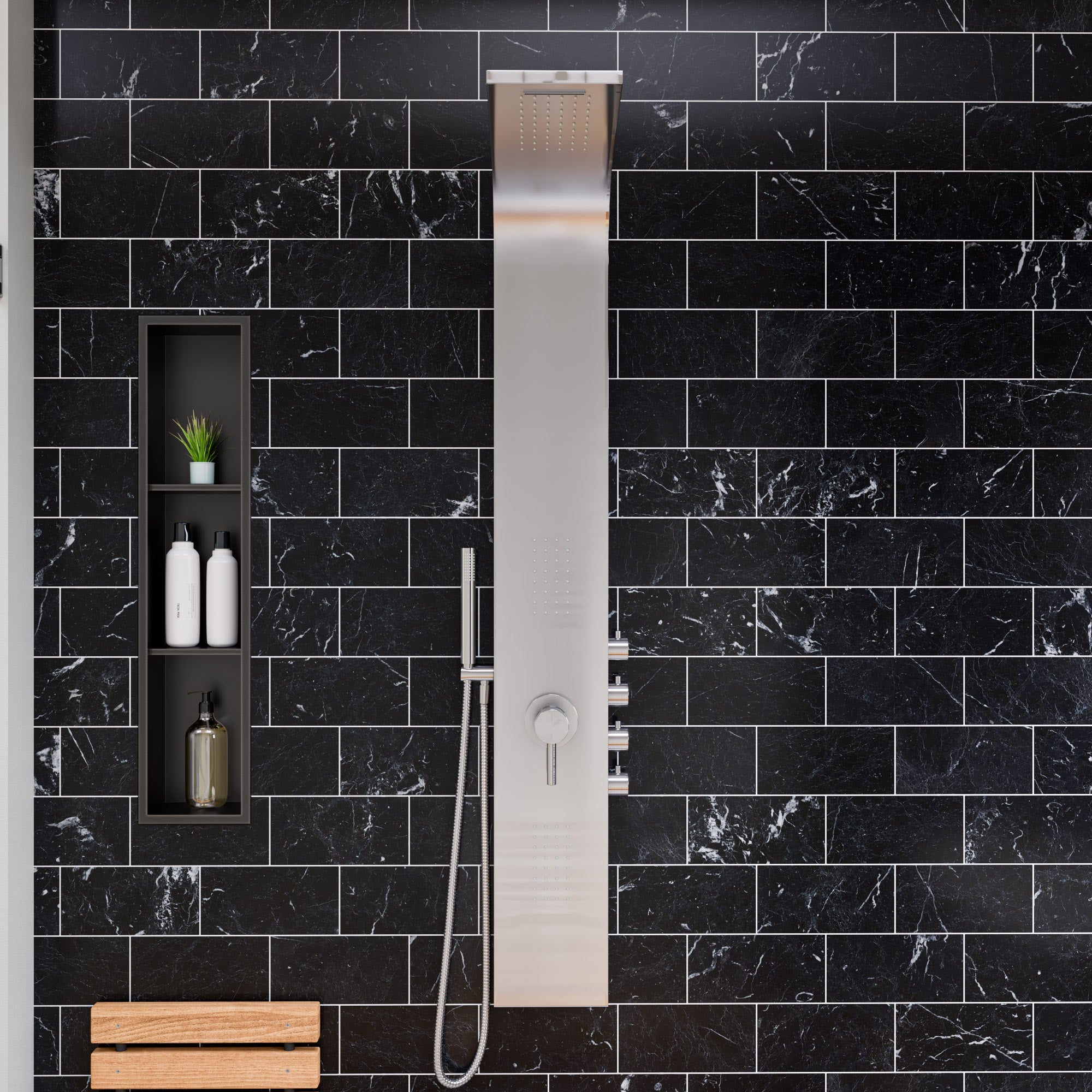 ALFI brand  ABSP30 Stainless Steel Shower Panel with 2 Body Sprays