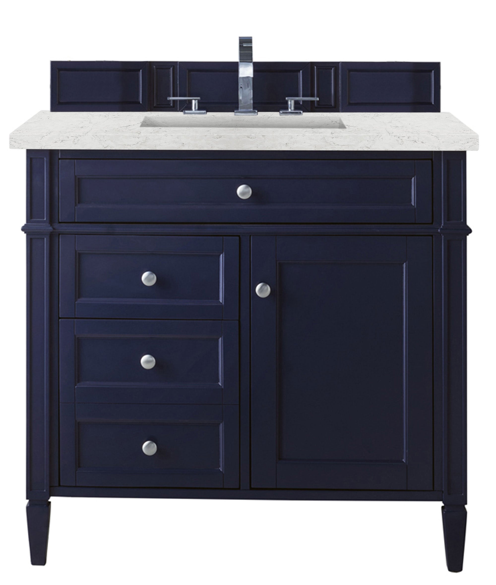 James Martin Brittany 36" Single Vanity in Victory Bleu with 3cm Countertop