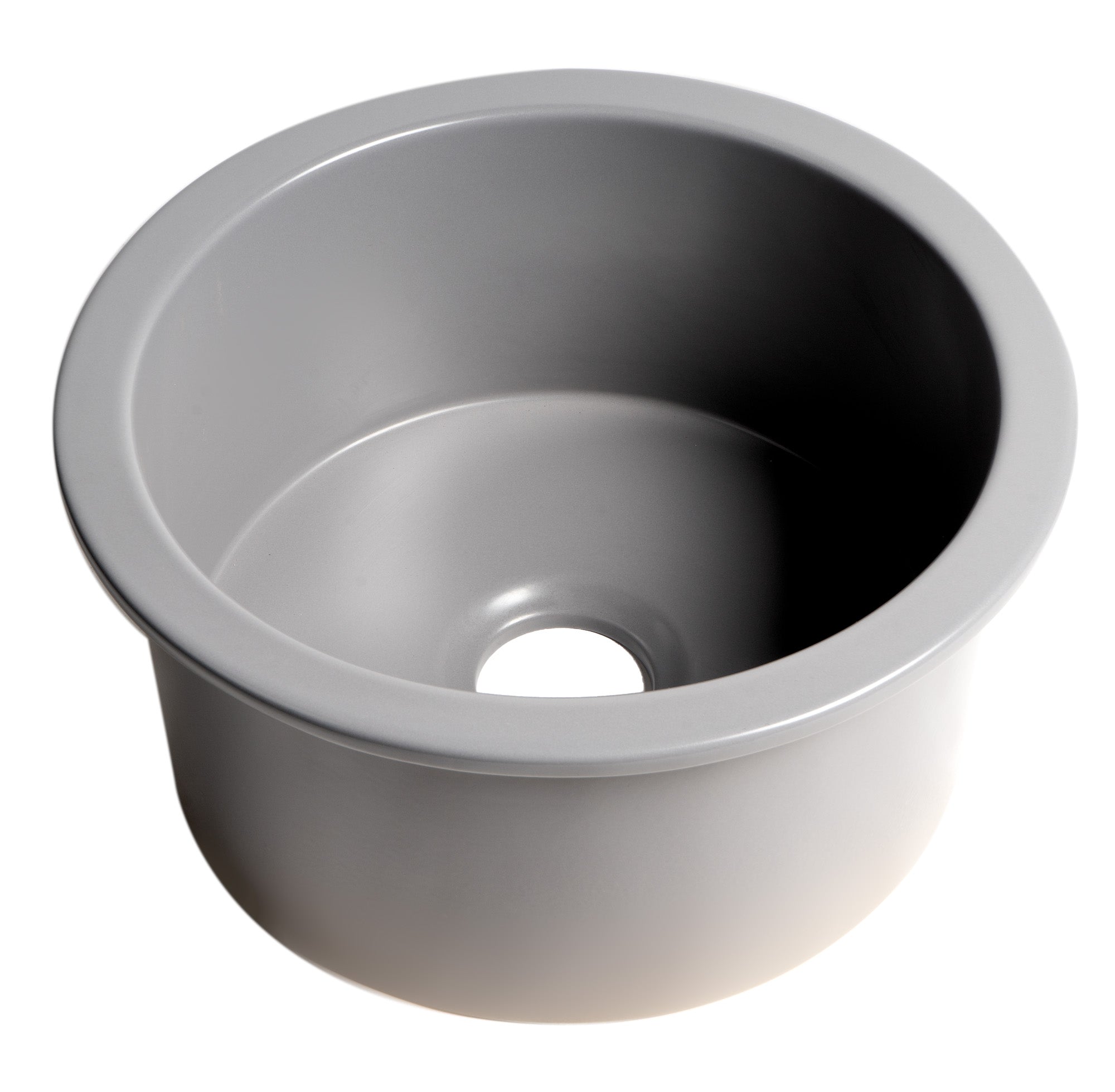 ALFI brand ABF1818R Round 18" x 18" Undermount / Drop In Fireclay Prep Sink