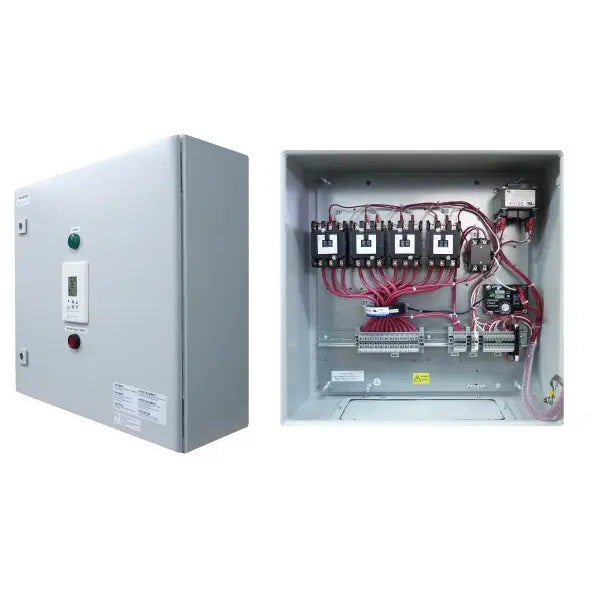 Plug-and-Play outdoor controller with 4 x 30A/2pole contactors