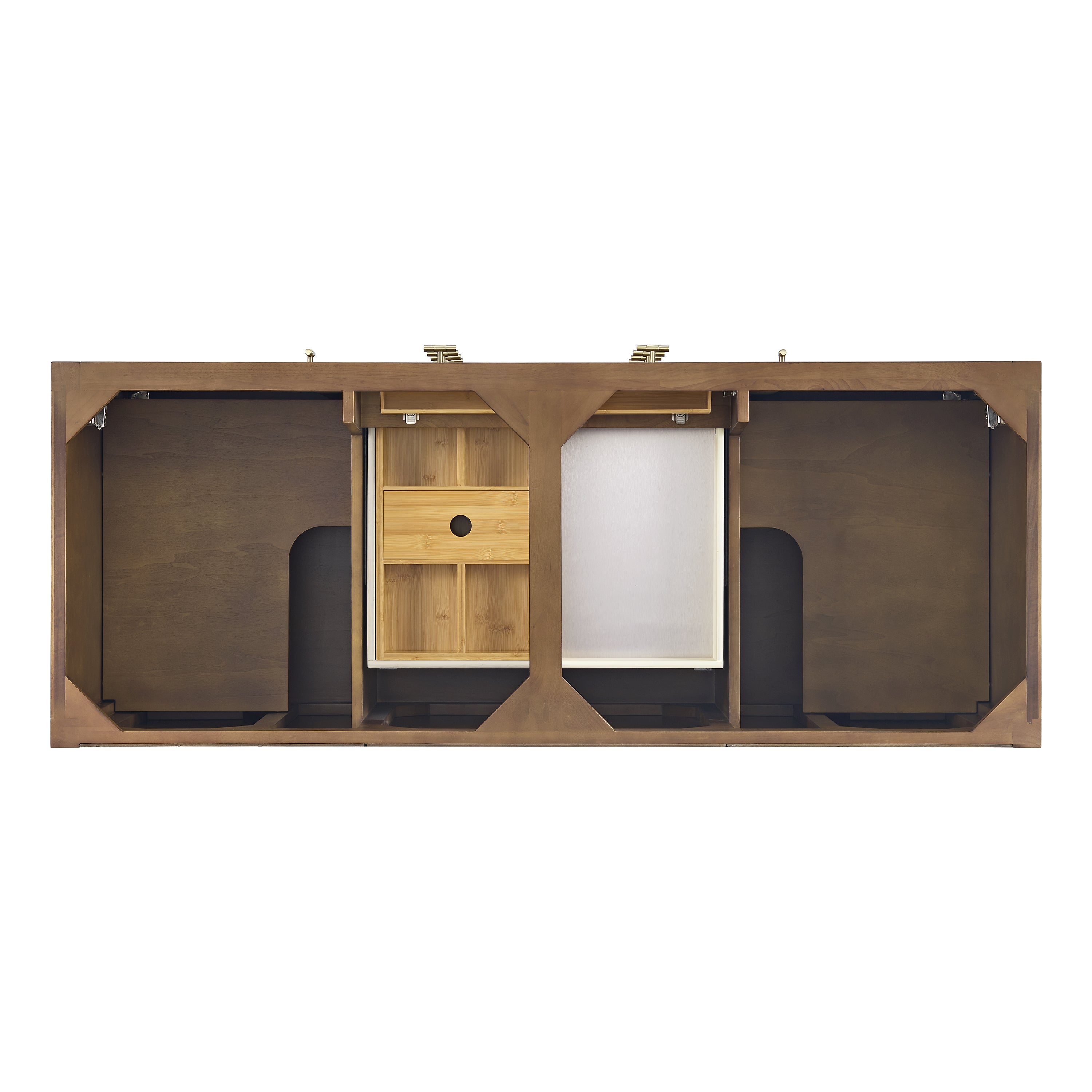 James Martin Myrrin 60" Double Vanity in Mid Century Walnut with 3cm Countertop