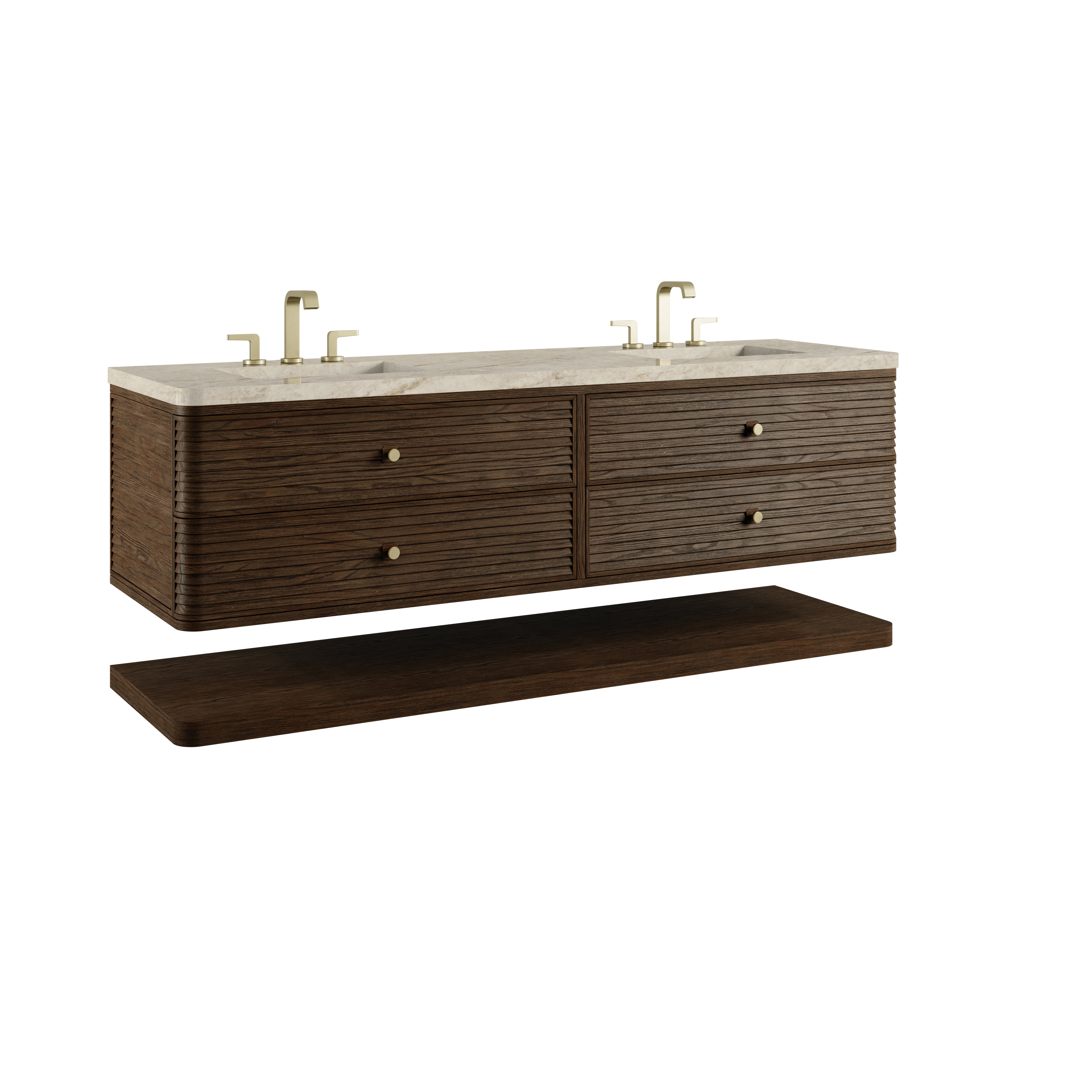 James Martin Allamari 72" Double Vanity in Sable with 3cm Countertop
