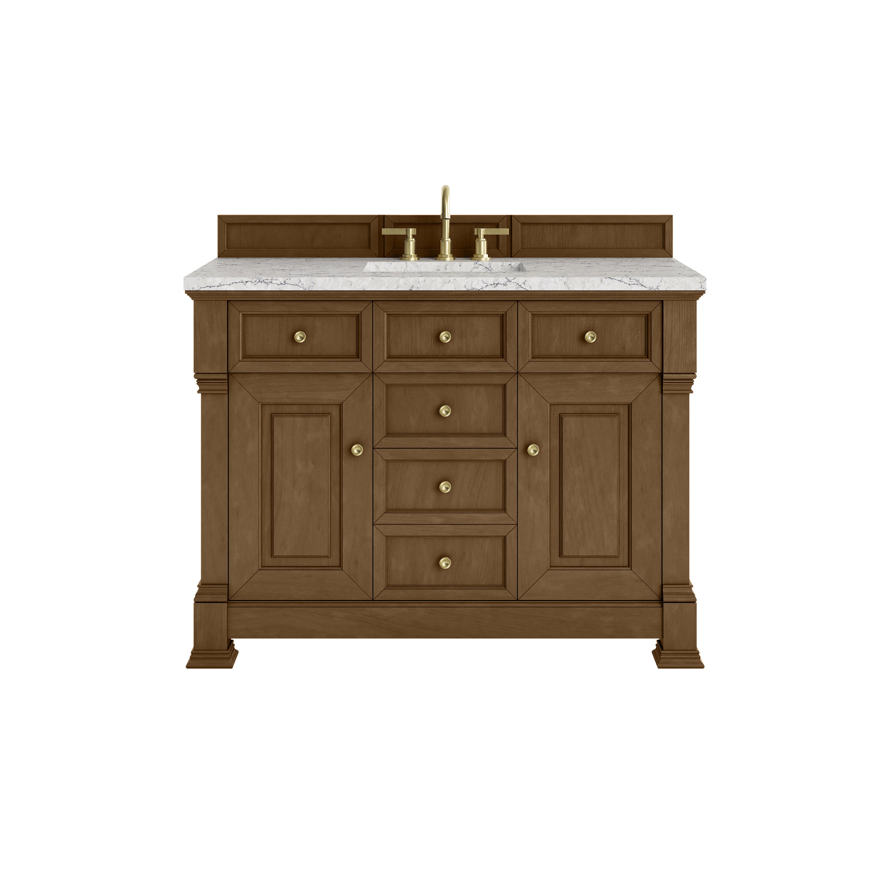 James Martin Brookfield 48" Single Vanity in Honey Oak with 3cm Countertop and FreePower Wireless Charger