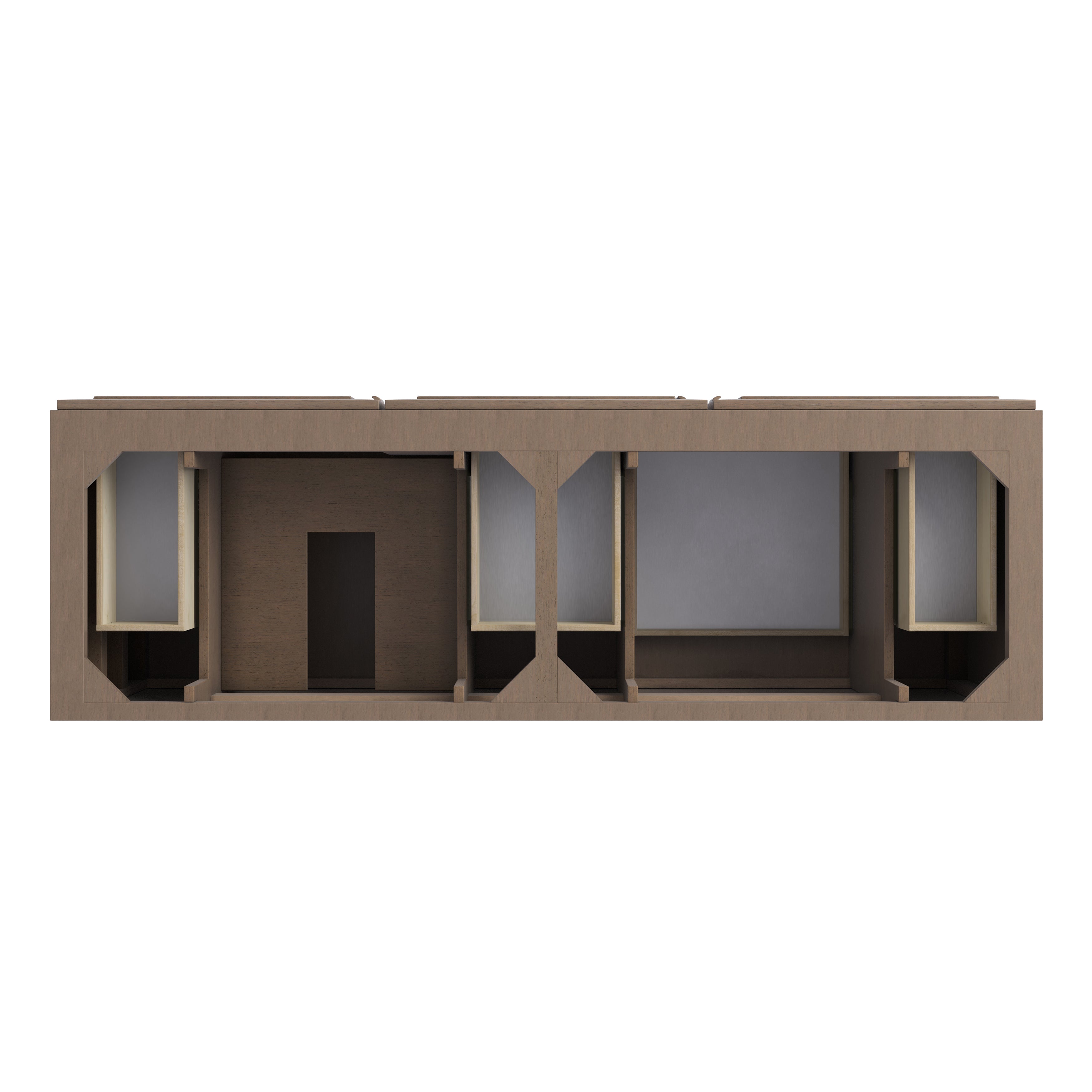 James Martin Portland 72" Double Vanity in Whitewashed Walnut with 3cm Countertop and FreePower Wireless Charger