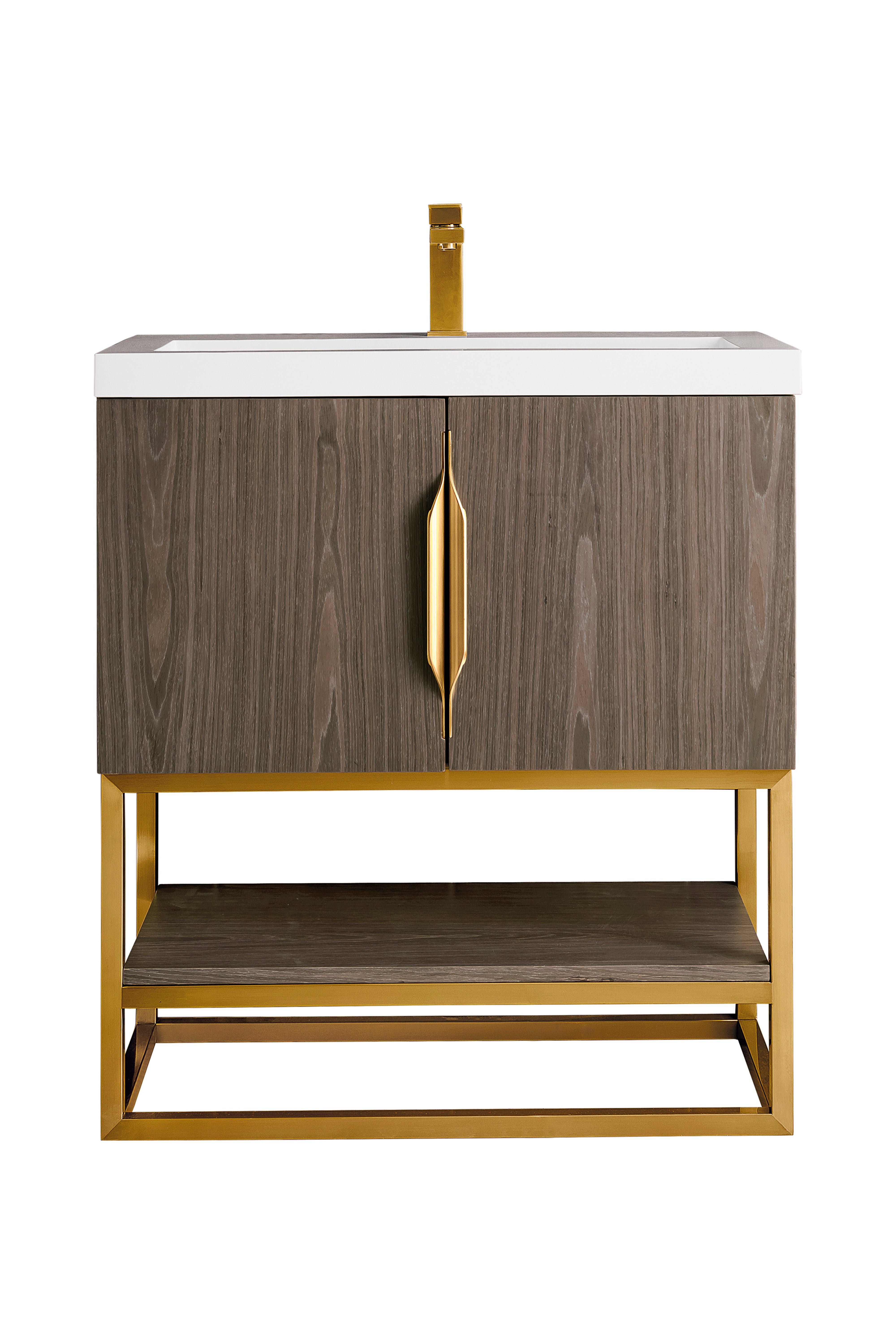 James Martin Columbia 31.5" Freestanding Single Vanity with Mineral Composite Stone Countertop