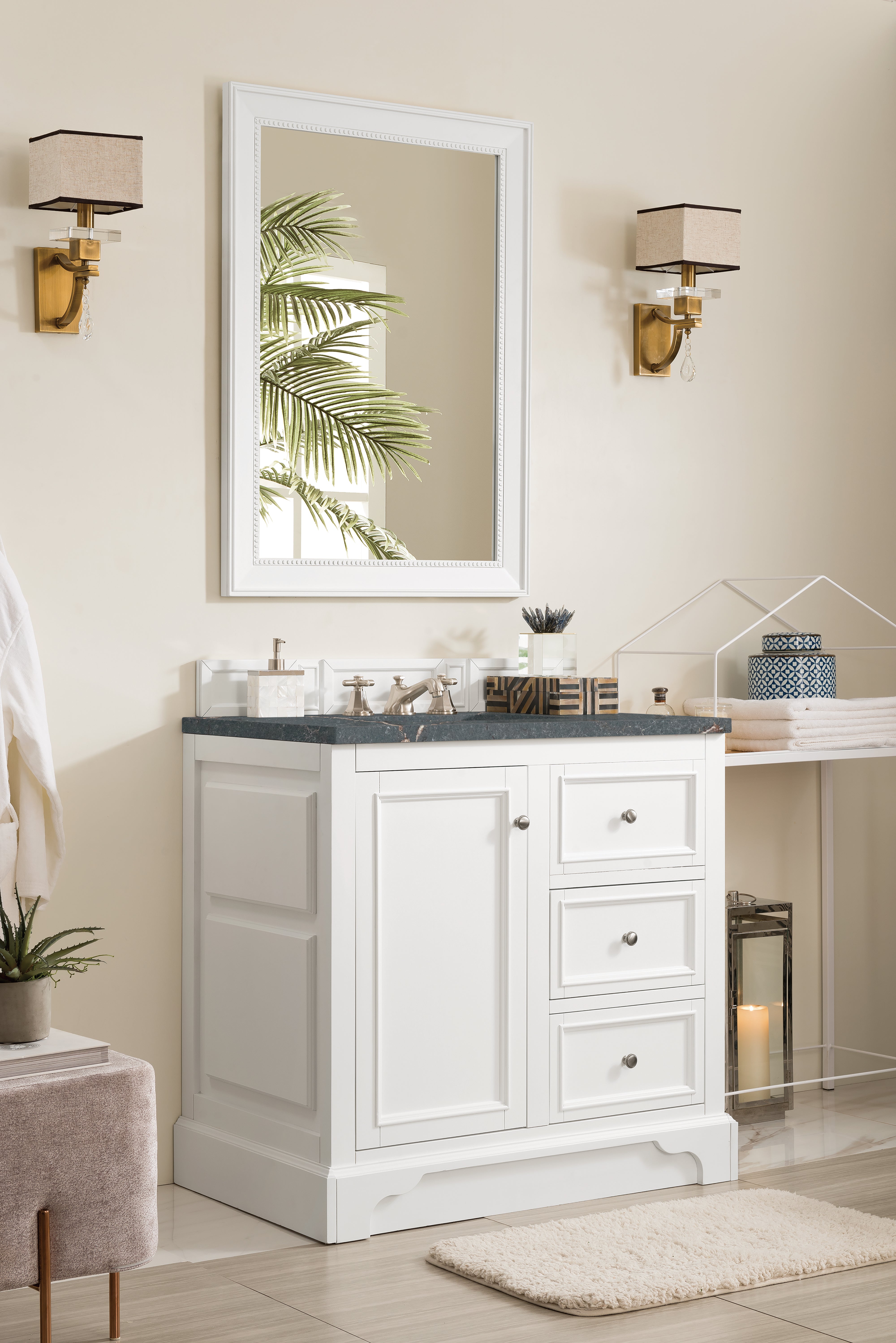 James Martin De Soto 36" Single Vanity in Bright White with 3cm Countertop