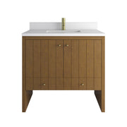 James Martin Hudson 36" Single Vanity in Honey Oak with 3cm Countertop