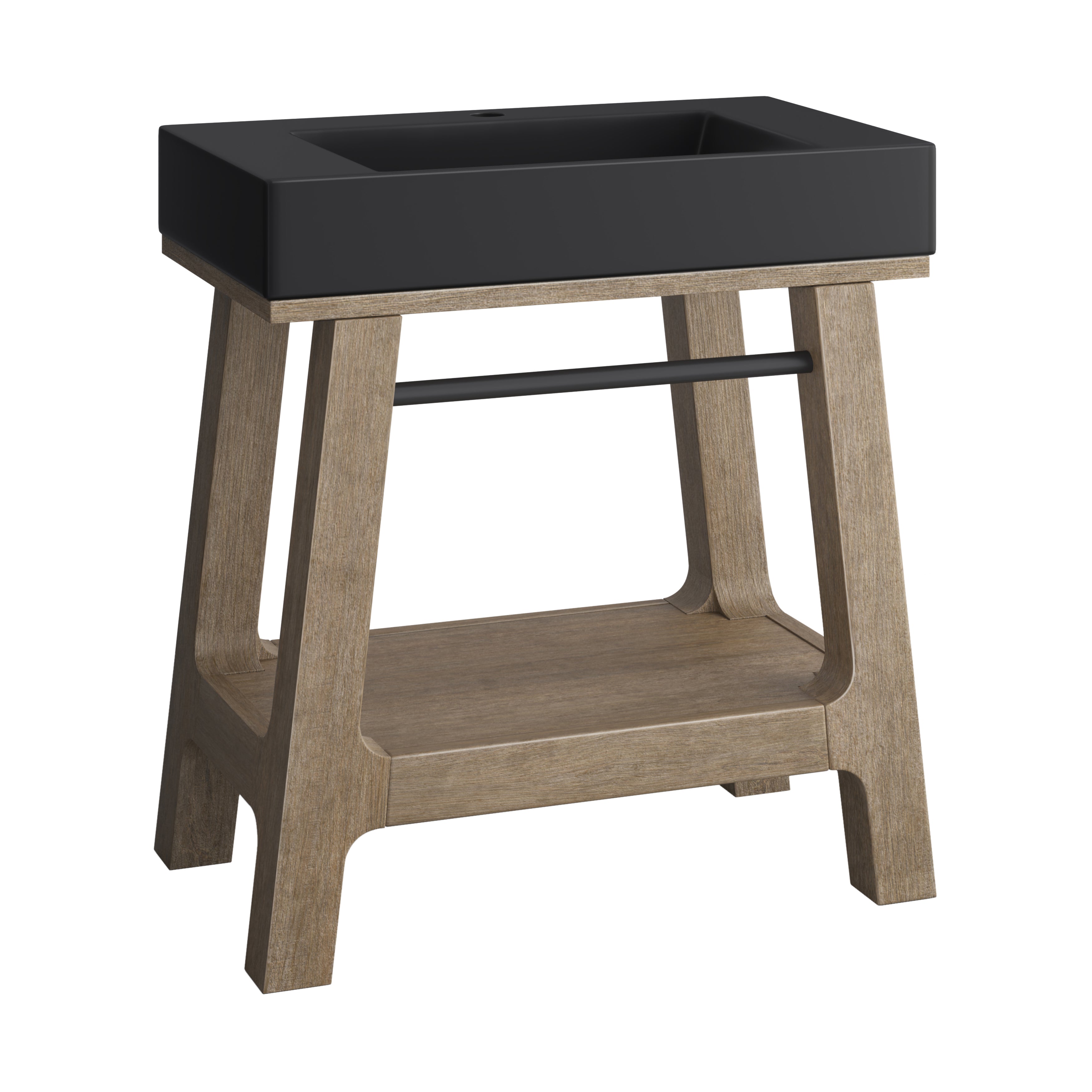 James Martin Auburn 31.5" Single Weathered Timber Sink Console