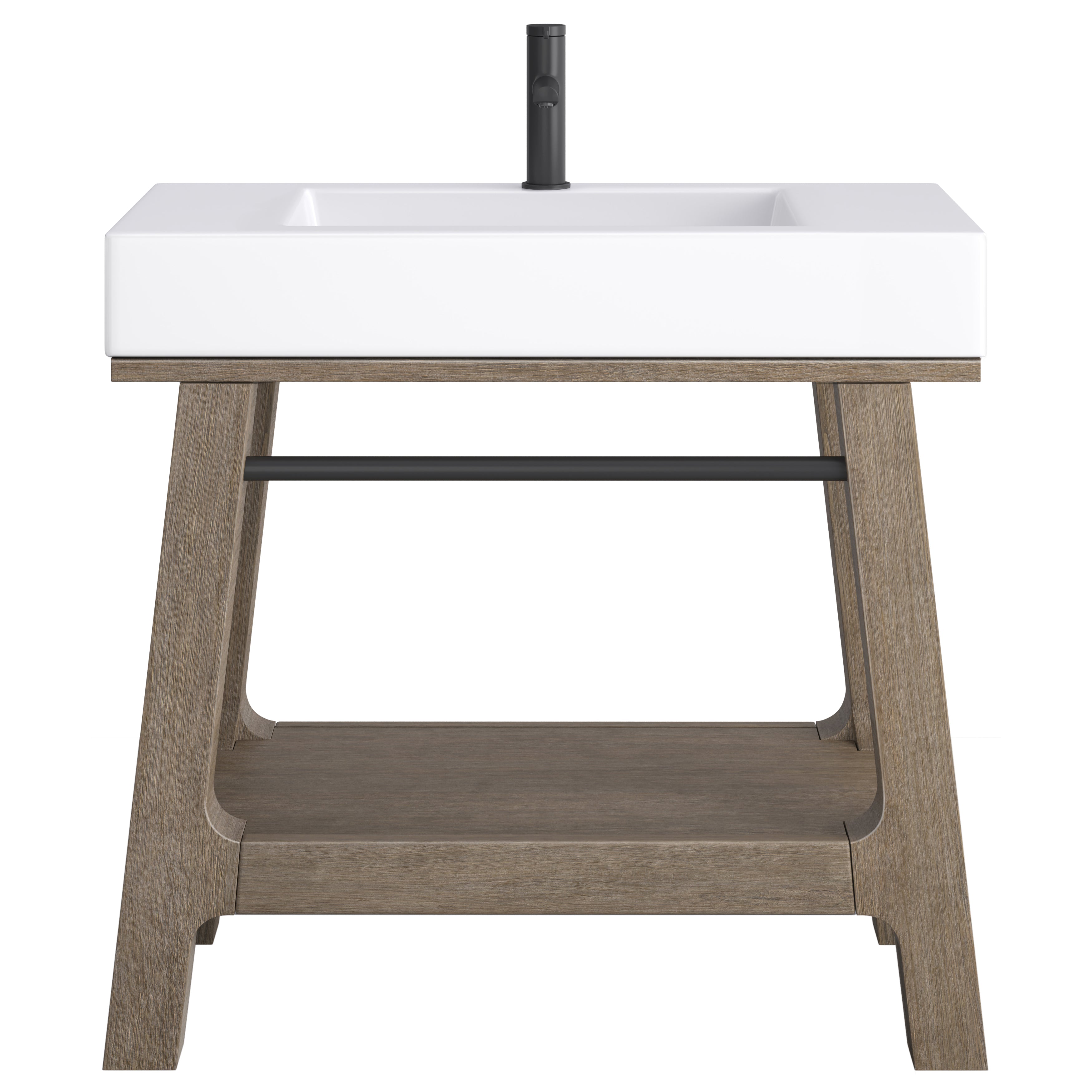 James Martin Auburn 36" Single Weathered Timber Sink Console