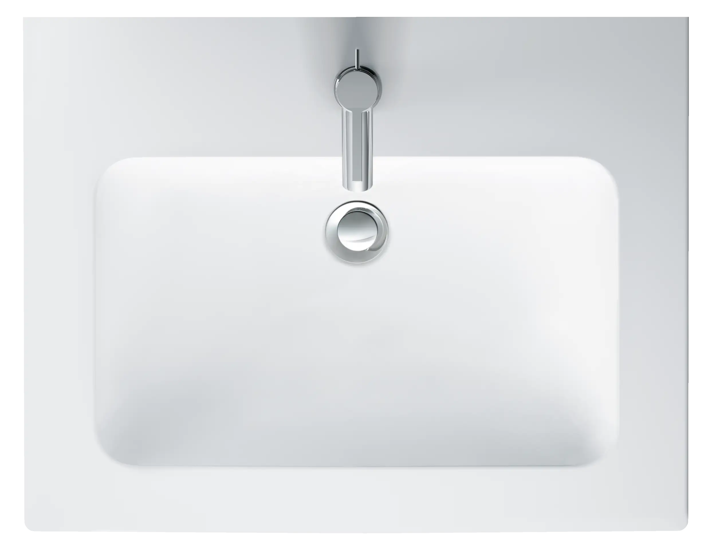 Duravit ME by Starck 24 3/4'' Rectangular Wall Mounted Sink in Satin Matte White with Single Faucet Hole and with Overflow