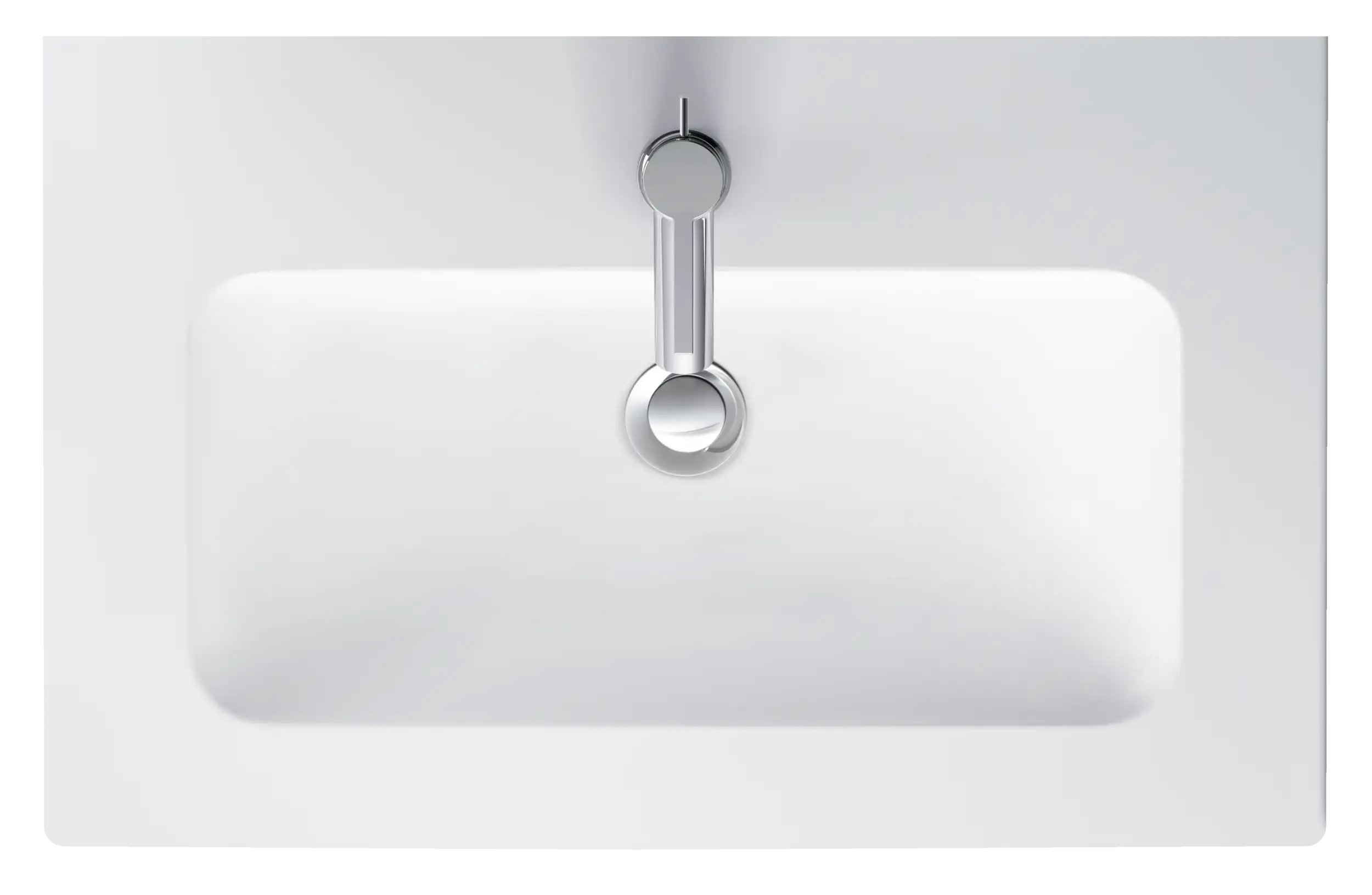 Duravit ME by Starck 24 3/4'' Rectangular Wall Mounted Sink in Satin Matte White with Single Faucet Hole and with Overflow