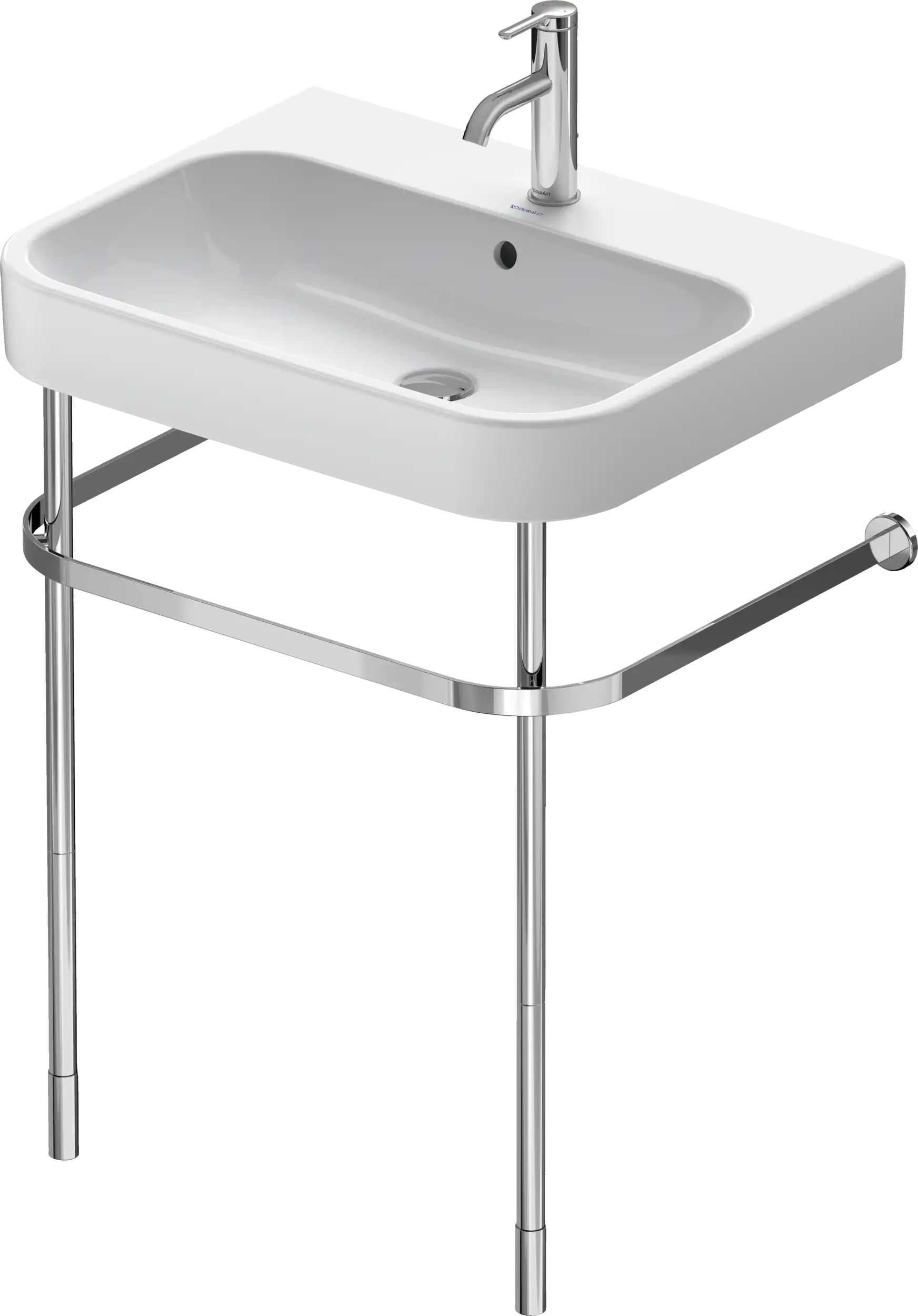 Duravit Happy D.2 24 3/4'' x 19 3/8'' Console in Chrome