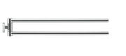 Duravit Karree 17 3/4'' Double Towel Bar in Chrome