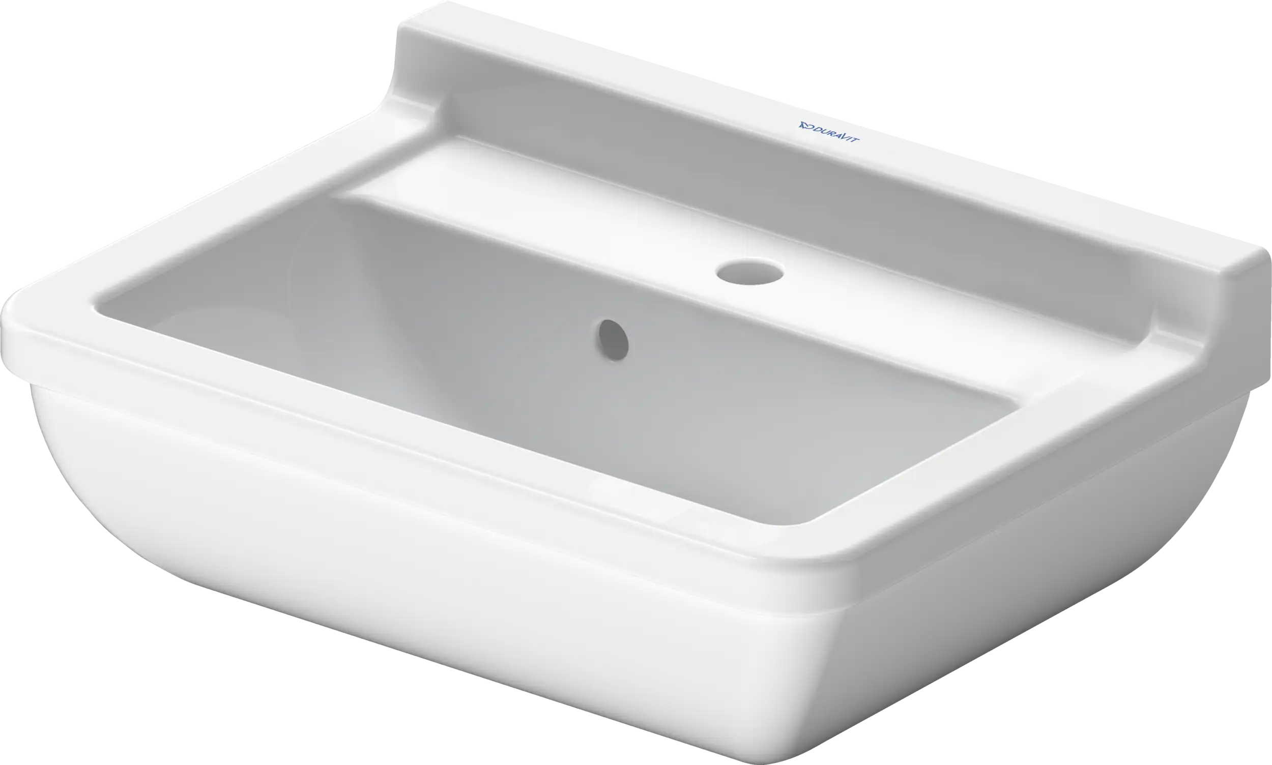 Duravit Starck 3 19 5/8'' Rectangular Wall Mounted Sink in White with Single Faucet Hole and with Overflow