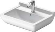 Duravit Starck 3 21 5/8'' Rectangular Wall Mounted Sink in White with Single Faucet Hole and with Overflow