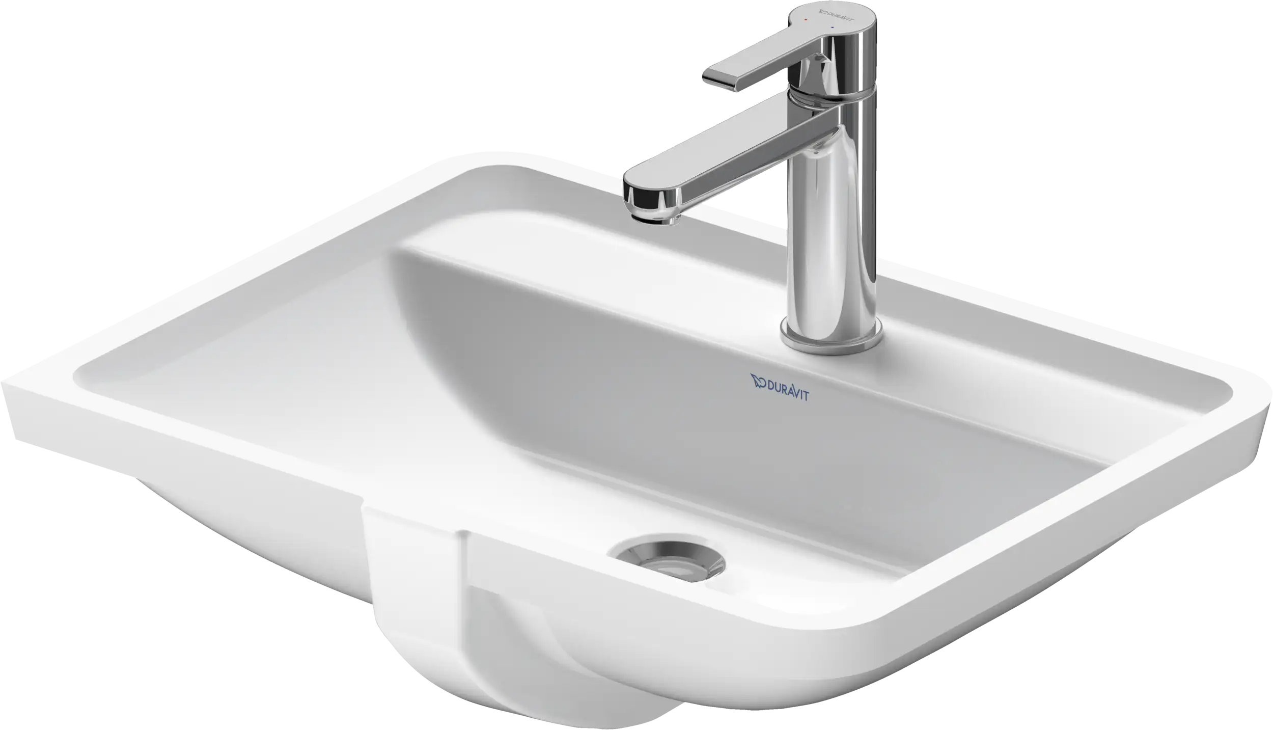 Duravit Starck 3 20 5/8'' Rectangular Undermount Sink in White with Overflow