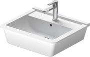 Duravit Starck 3 22'' Rectangular Drop In Sink in White with Single Faucet Hole and Overflow
