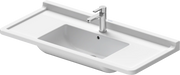 Duravit Starck 3 41 3/8'' Rectangular Wall Mounted Sink in White with Single Faucet Hole and with Overflow