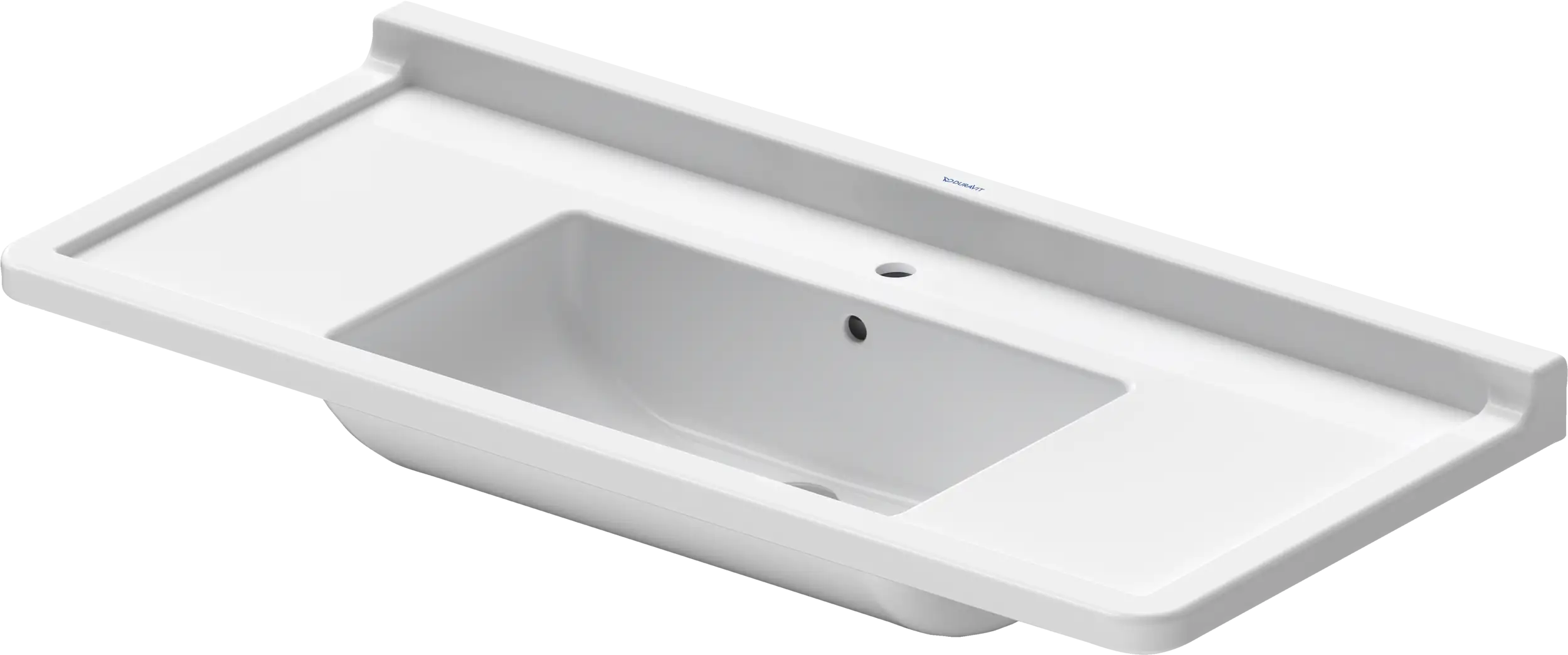Duravit Starck 3 41 3/8'' Rectangular Wall Mounted Sink in White with Single Faucet Hole and with Overflow