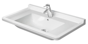 Duravit Starck 3 33 1/2'' Rectangular Wall Mounted Sink in White with Single Faucet Hole and with Overflow