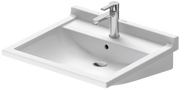 Duravit Starck 3 23 5/8'' Rectangular Wall Mounted Sink in White with Single Faucet Hole and with Overflow
