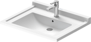 Duravit Starck 3 27 1/2'' Rectangular Wall Mounted Sink in White with Single Faucet Hole and with Overflow