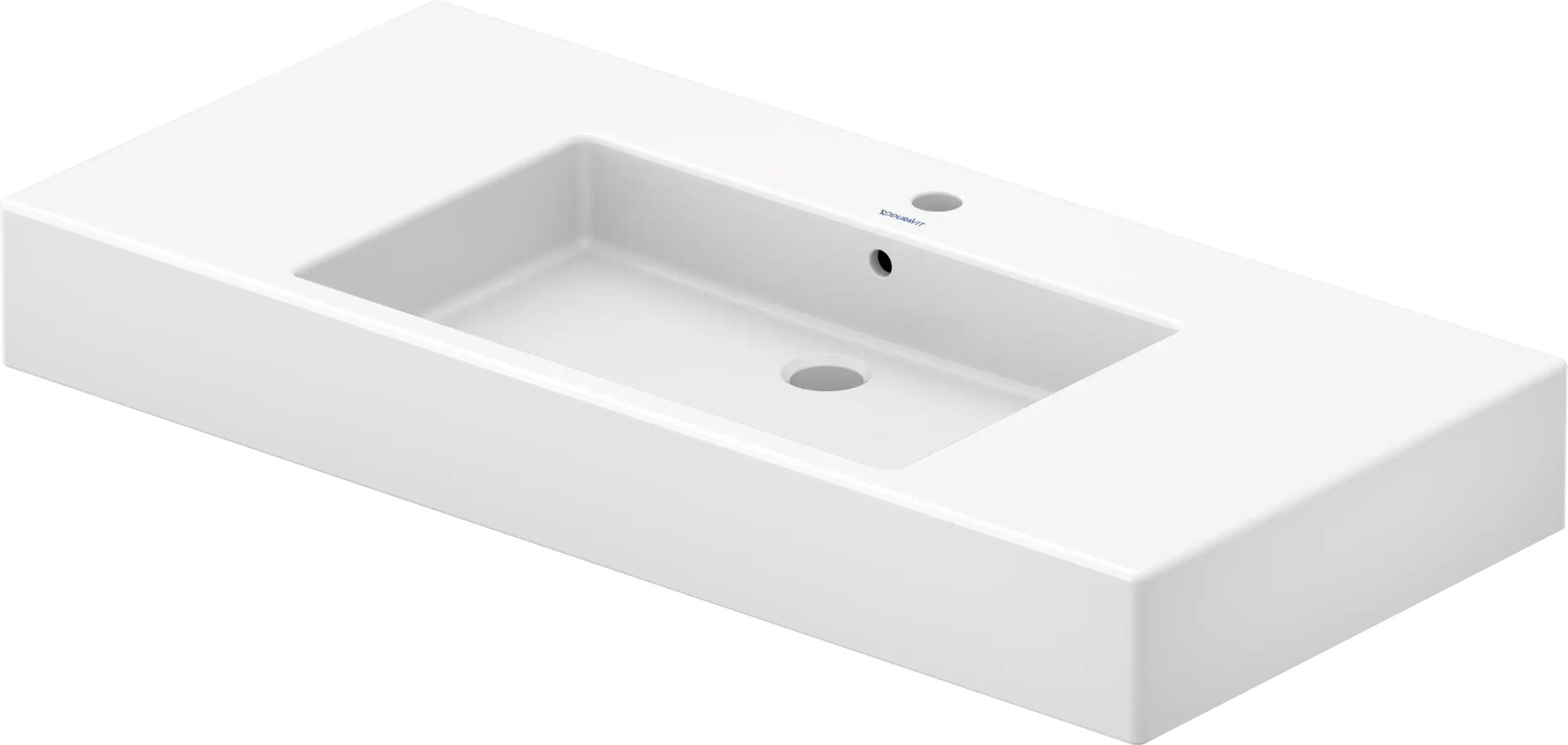 Duravit Vero 41 3/8'' Rectangular Wall Mounted Sink in White with Single Faucet Hole and with Overflow