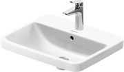 Duravit No.1 21 5/8'' Rectangular Drop In Sink in White with Single Faucet Hole and Overflow