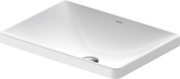 Duravit D-Neo 23 5/8'' Rectangular Drop In Sink in White with No Faucet Holes