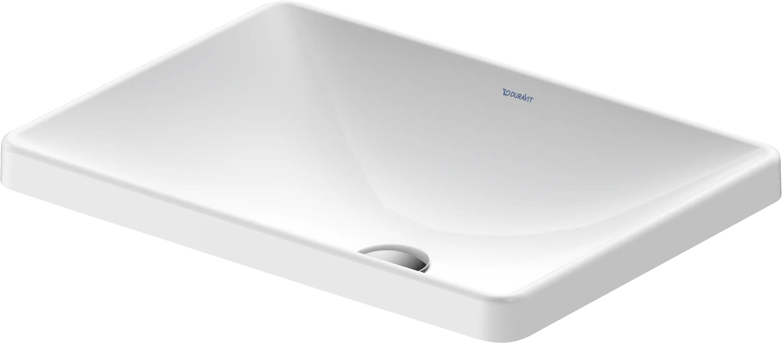 Duravit D-Neo 23 5/8'' Rectangular Drop In Sink in White with No Faucet Holes
