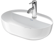 Duravit Luv 19 1/4'' Oval Vessel Sink in White with Single Faucet Hole and