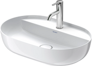 Duravit Luv 23 5/8'' Oval Vessel Sink in White with Single Faucet Hole and