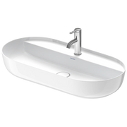 Duravit Luv 31 1/2'' Oval Vessel Sink in White with Single Faucet Hole and