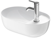Duravit Luv 16 1/2'' Oval Vessel Sink in White with Single Faucet Hole and
