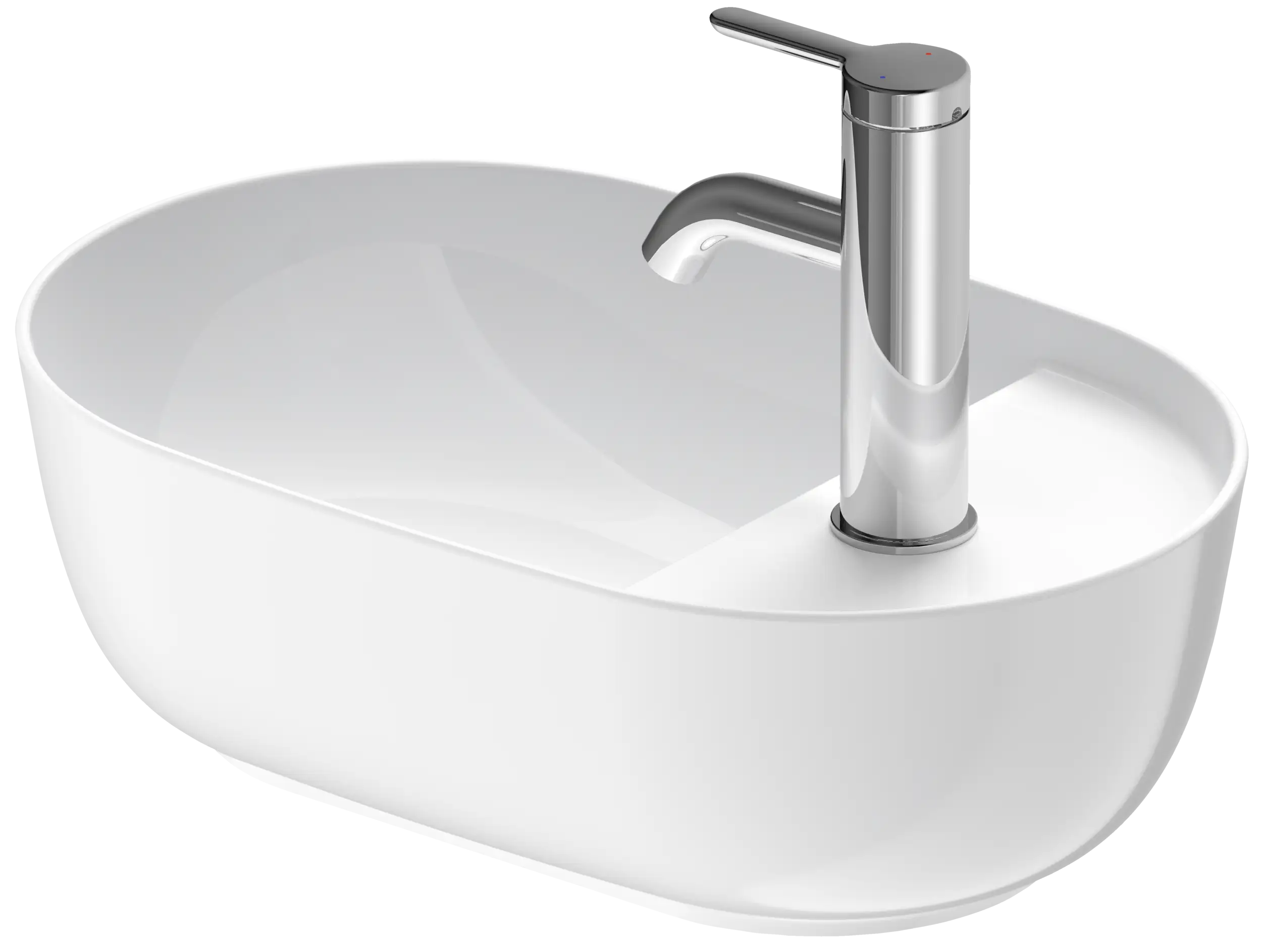 Duravit Luv 16 1/2'' Oval Vessel Sink in White with Single Faucet Hole and