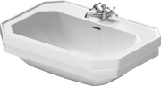Duravit 1930 series 27 1/2'' Octagonal Wall Mounted Sink in White with Single Faucet Hole and with Overflow