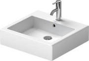 Duravit Vero 19 5/8'' Rectangular Vessel Sink in White with Single Faucet Hole and with Overflow