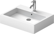 Duravit Vero 23 3/8'' Rectangular Vessel Sink in White with Single Faucet Hole and with Overflow