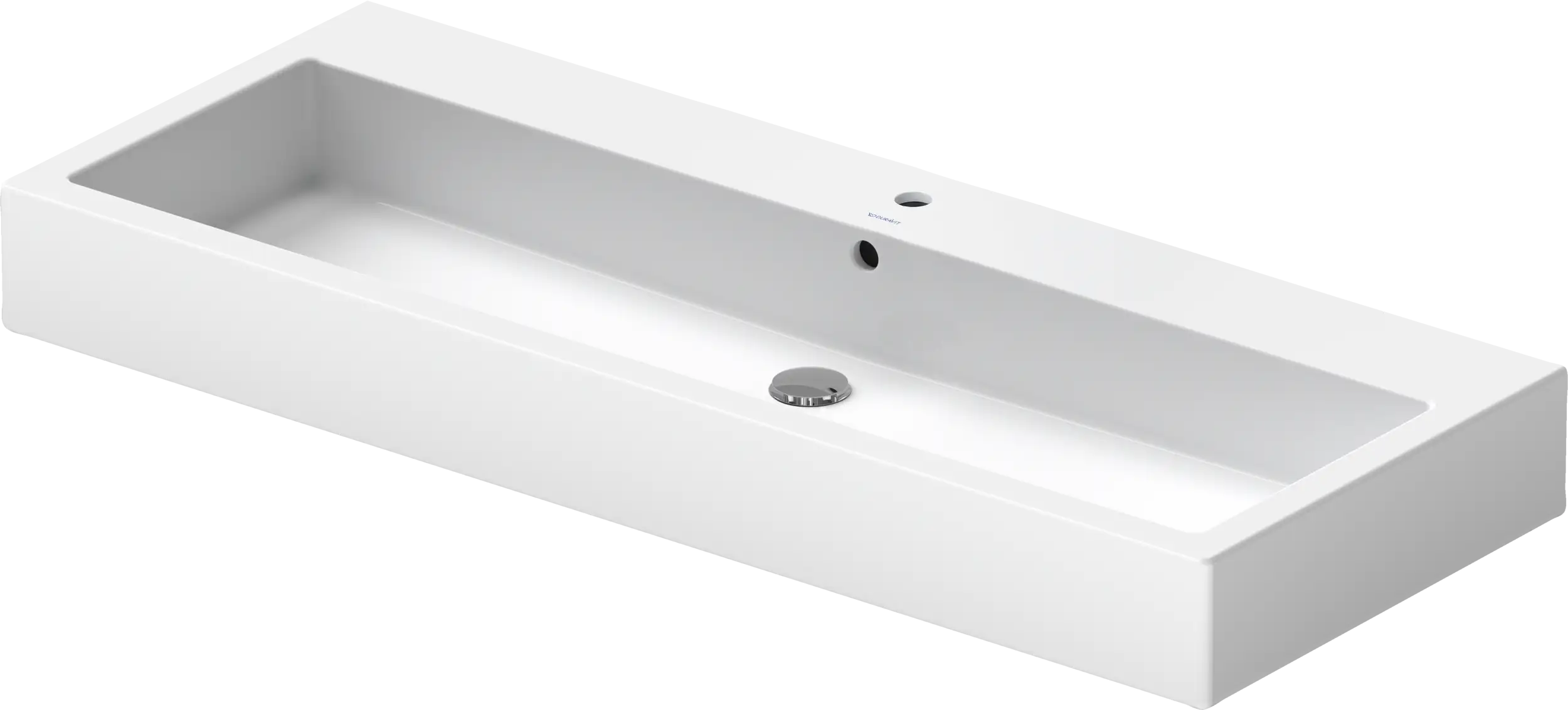 Duravit Vero 47 1/4'' Rectangular Wall Mounted Sink in White with Single Faucet Hole and with Overflow