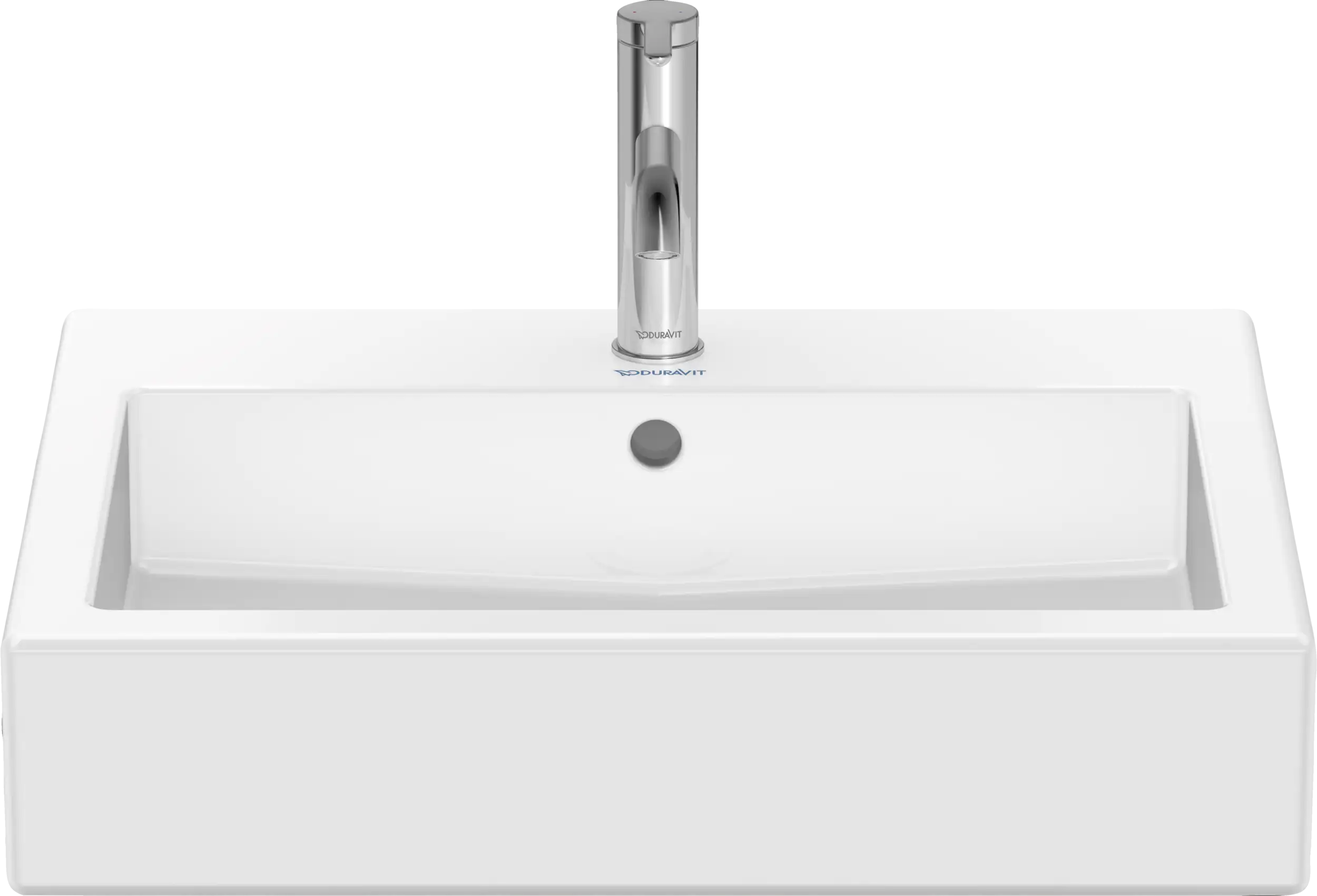 Duravit Vero 23 5/8'' Rectangular Wall Mounted Sink in White with Single Faucet Hole and with Overflow