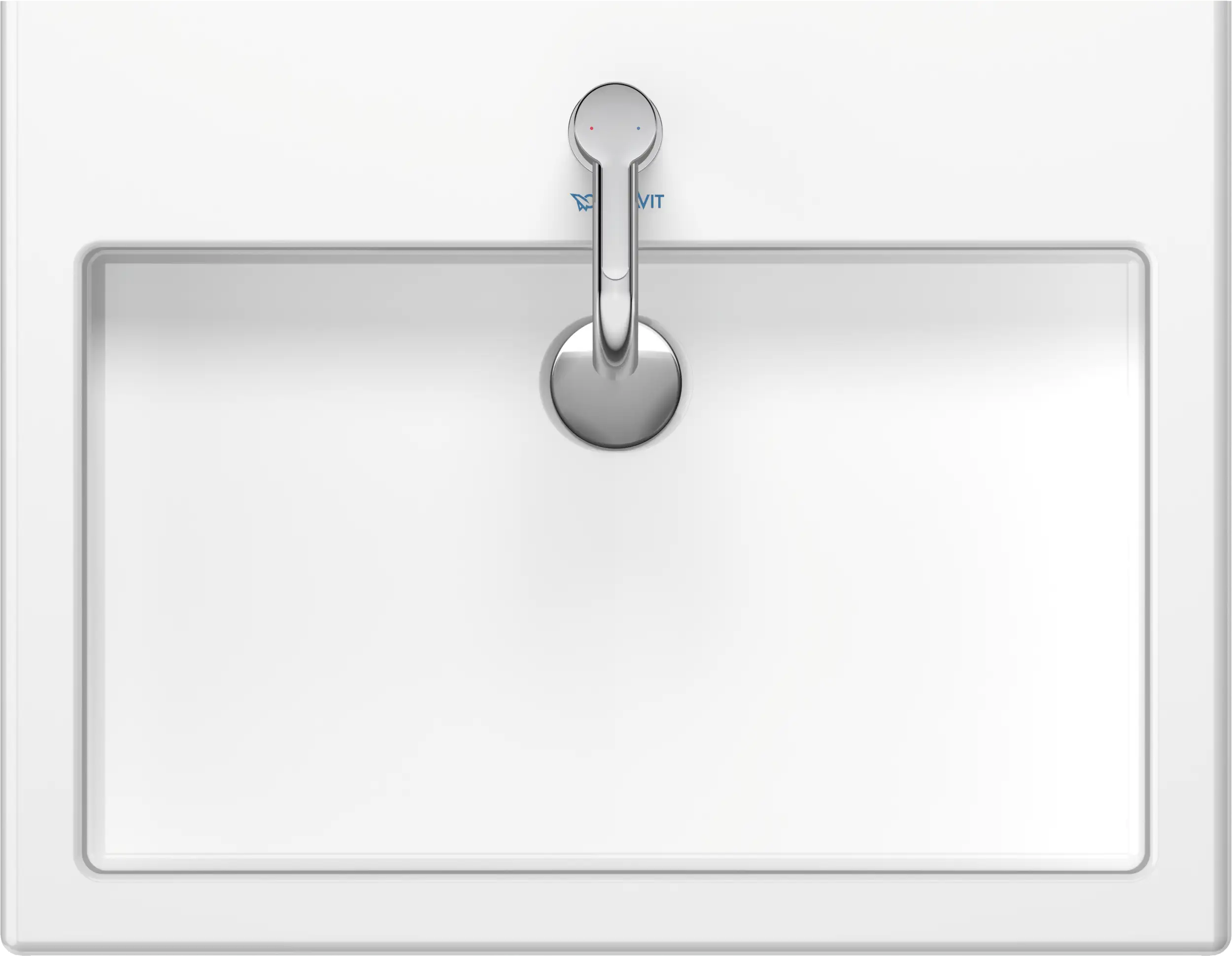 Duravit Vero 23 5/8'' Rectangular Wall Mounted Sink in White with Single Faucet Hole and with Overflow